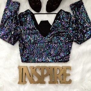 Charlotte Russe Sequin BodySuit